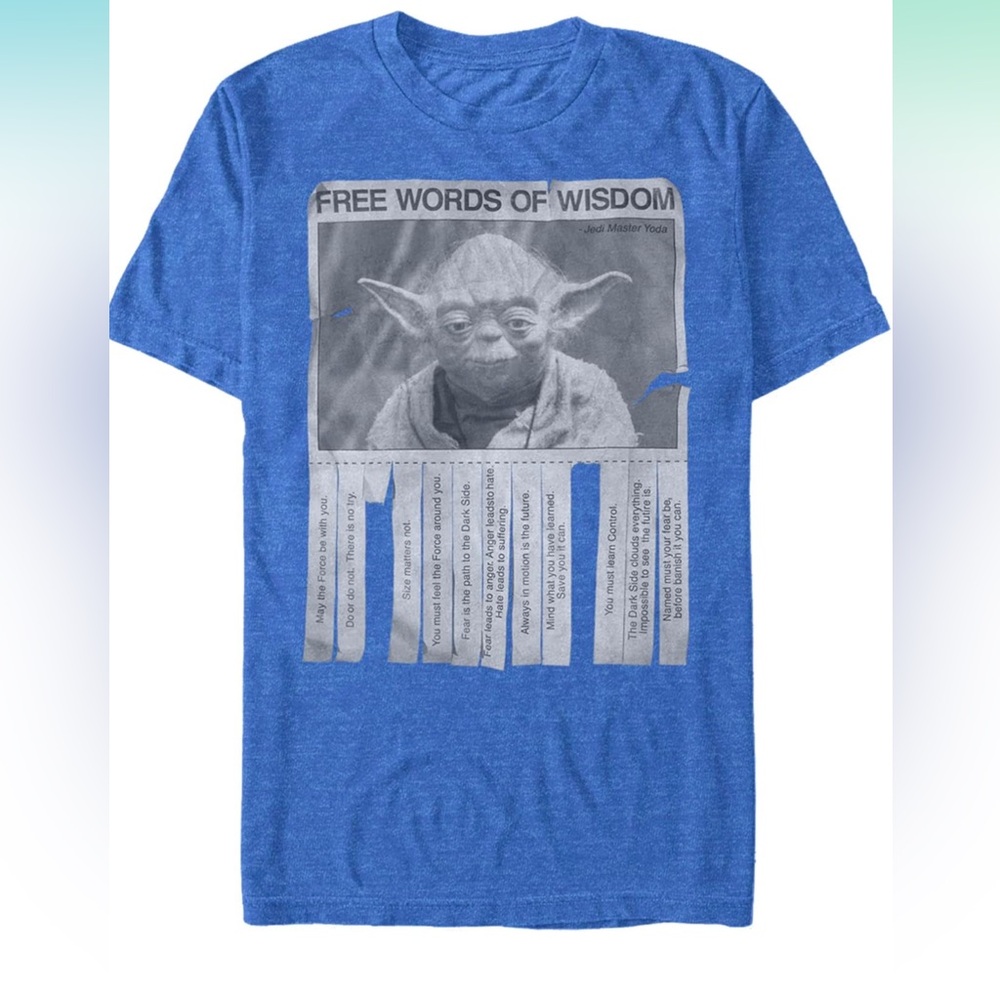 Star Wars Yoda Words of Wisdom T-Shirt New Size XL